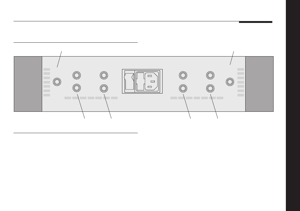 Connecting the stereo power amplifier, Outputs, Connecting the stereo power | Amplifier, Back panel | Meridian Audio 556 User Manual | Page 13 / 20