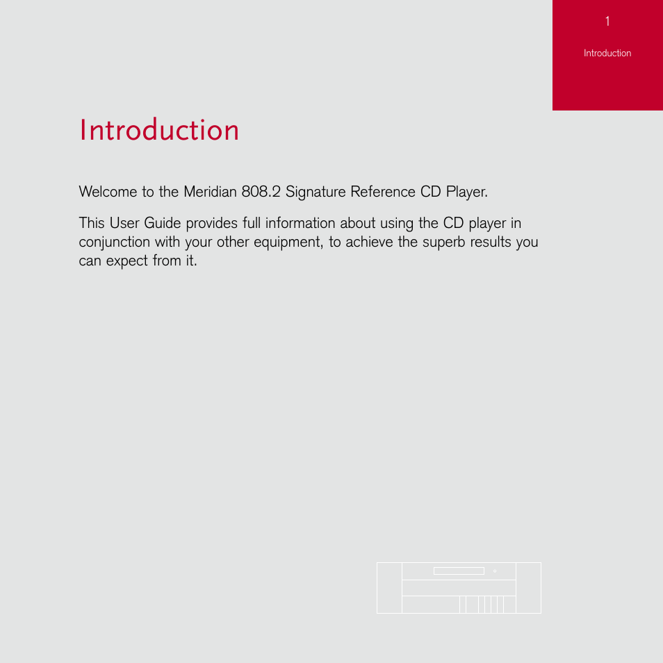Introduction | Meridian Audio 808.2 User Manual | Page 5 / 38