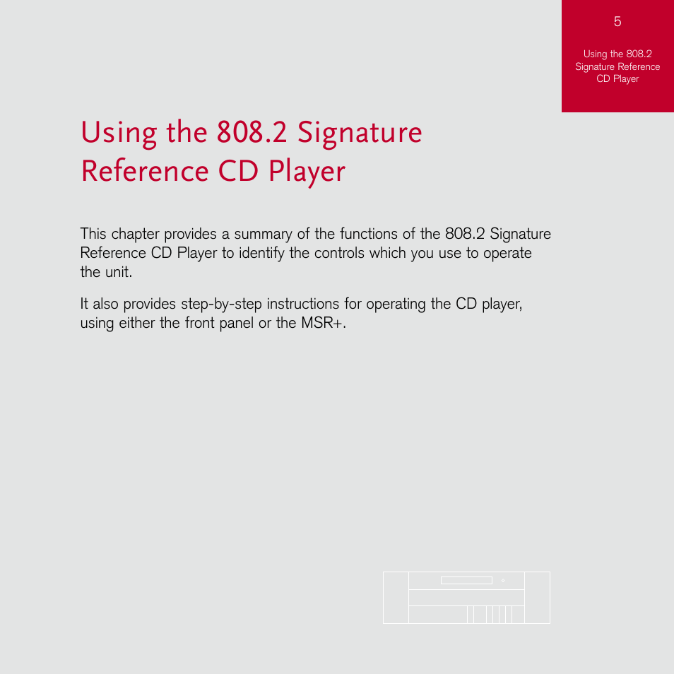 Using the 808.2 signature reference cd player | Meridian Audio 808.2 User Manual | Page 9 / 38