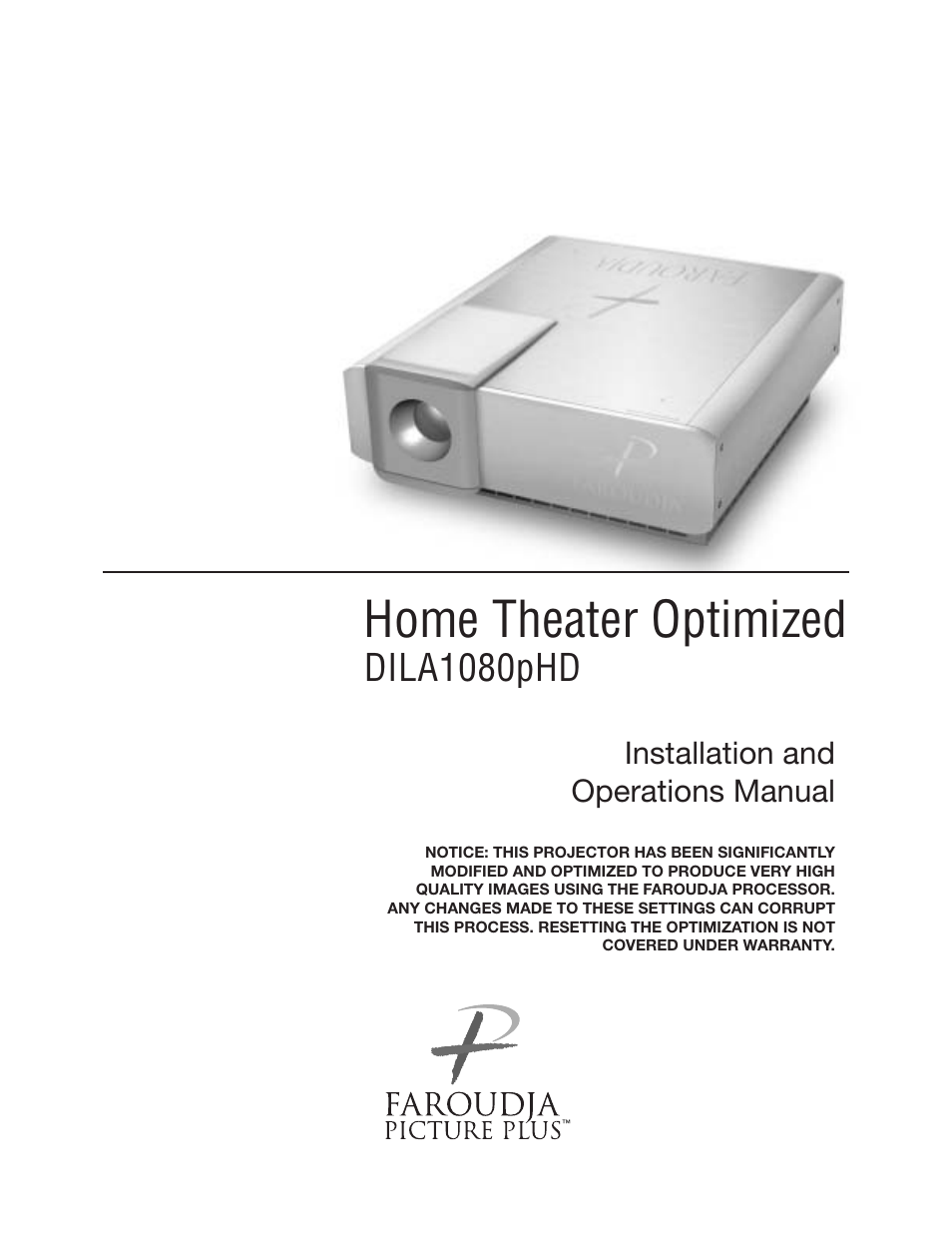 Meridian Audio DILA1080pHD User Manual | 40 pages