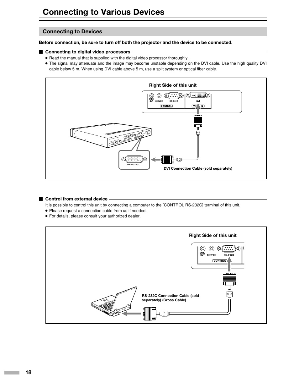 Connecting to various devices | Meridian Audio DILA1080pHD User Manual | Page 18 / 40