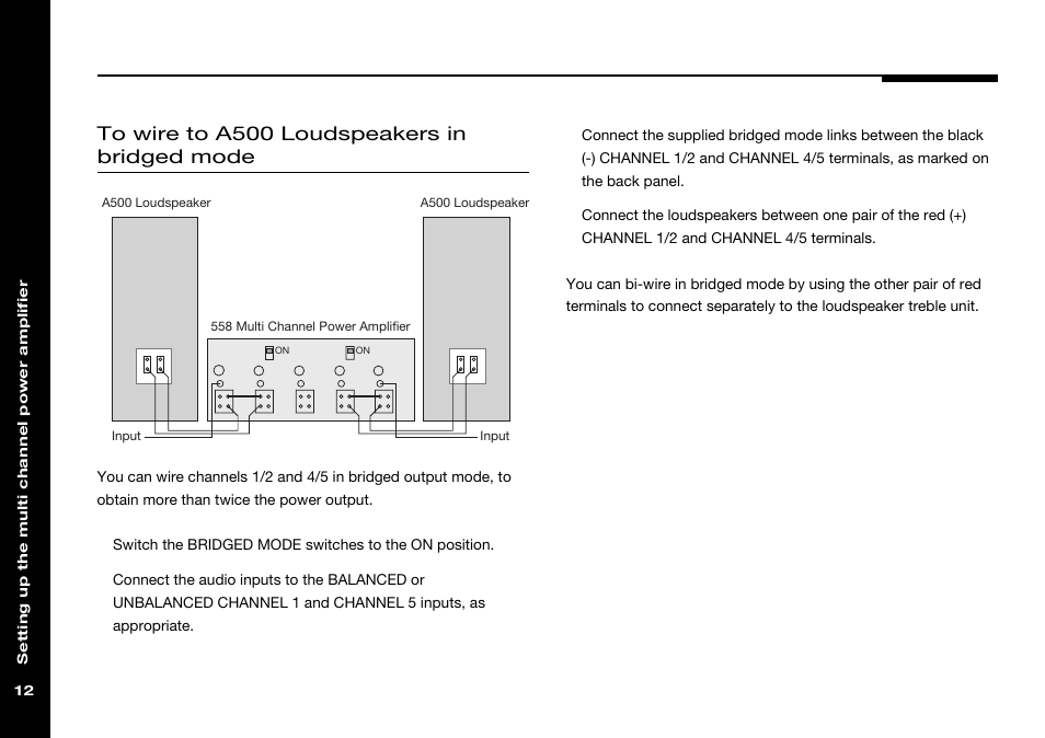 Bridged mode | Meridian Audio 558 User Manual | Page 17 / 25