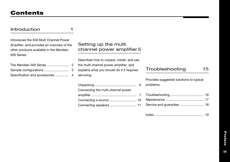 Meridian Audio 558 User Manual | Page 4 / 25