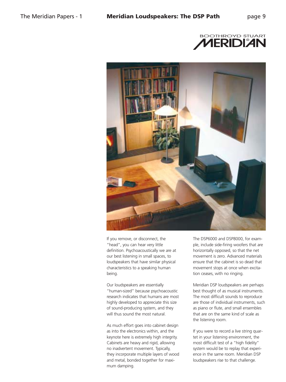 Meridian Audio Speaker User Manual | Page 9 / 10