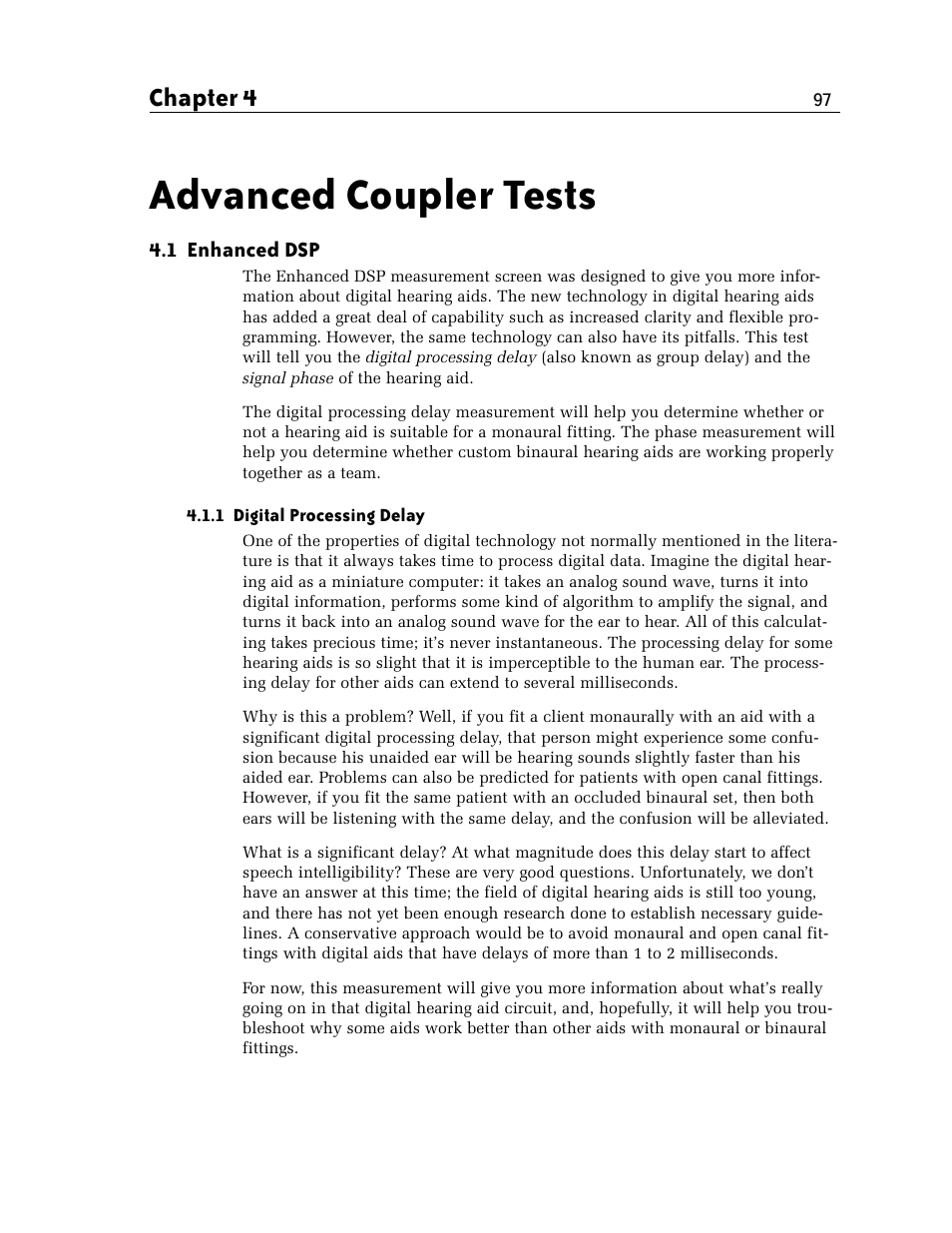 Advanced coupler tests, Chapter 4 | Frye FONIX 7000 User Manual | Page 105 / 216