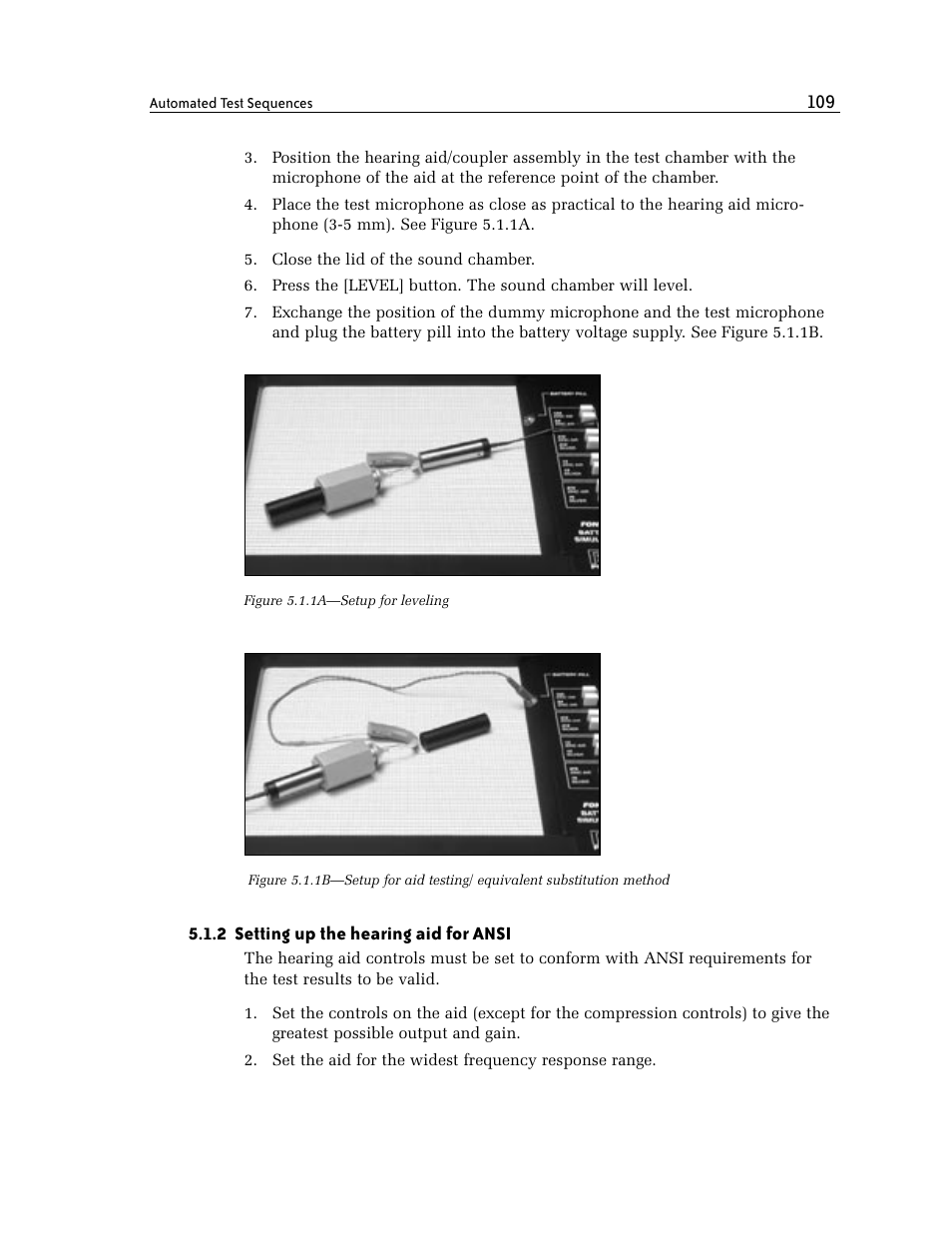2 setting up the hearing aid for ansi | Frye FONIX 7000 User Manual | Page 117 / 216