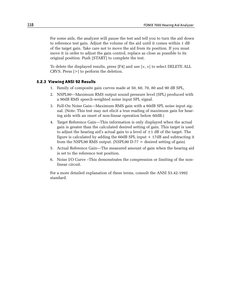 3 viewing ansi 92 results | Frye FONIX 7000 User Manual | Page 126 / 216