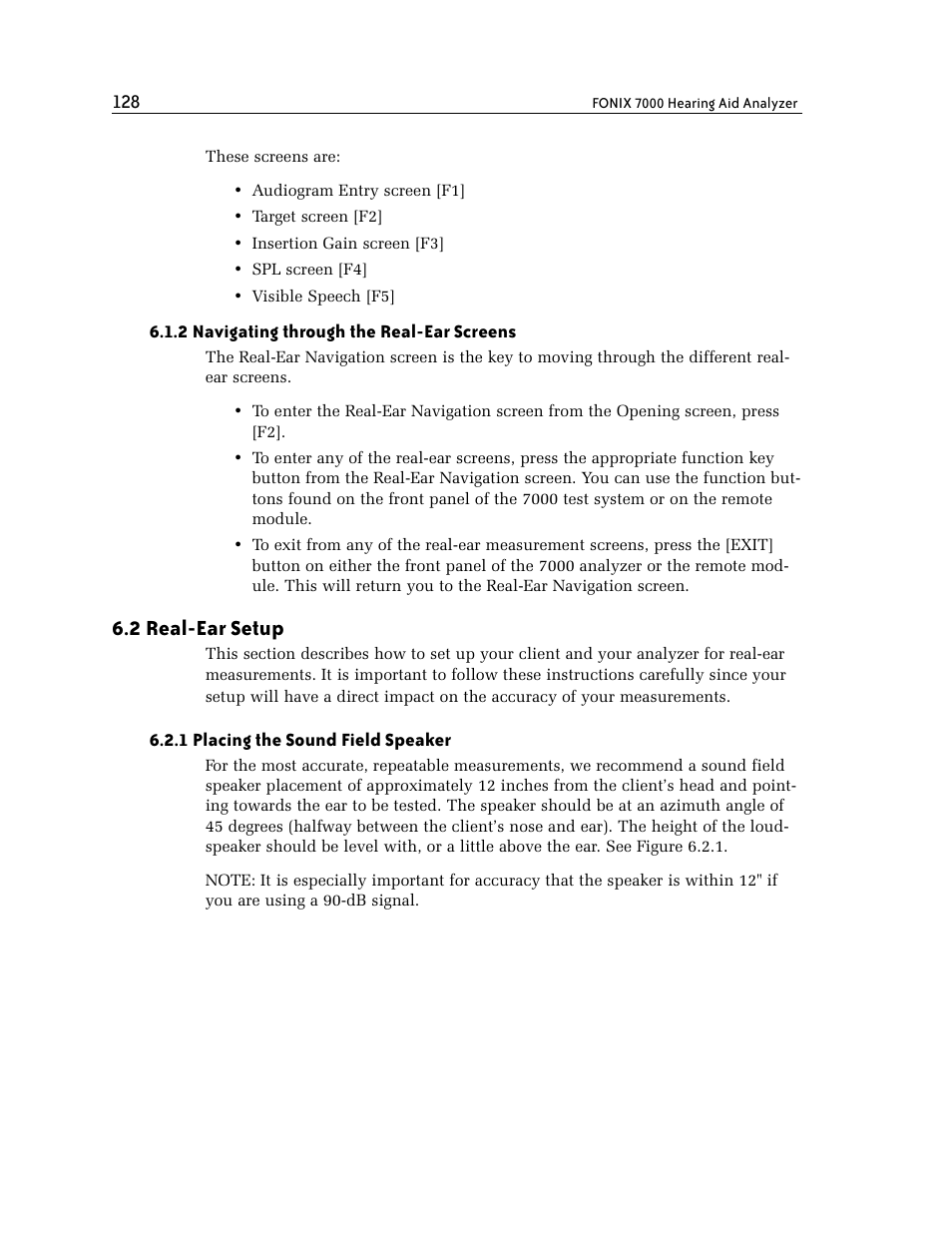 2 real-ear setup | Frye FONIX 7000 User Manual | Page 136 / 216