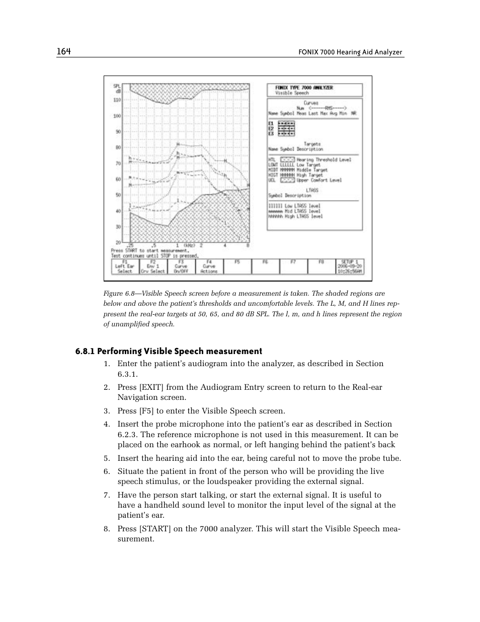 1 performing visible speech measurement | Frye FONIX 7000 User Manual | Page 172 / 216