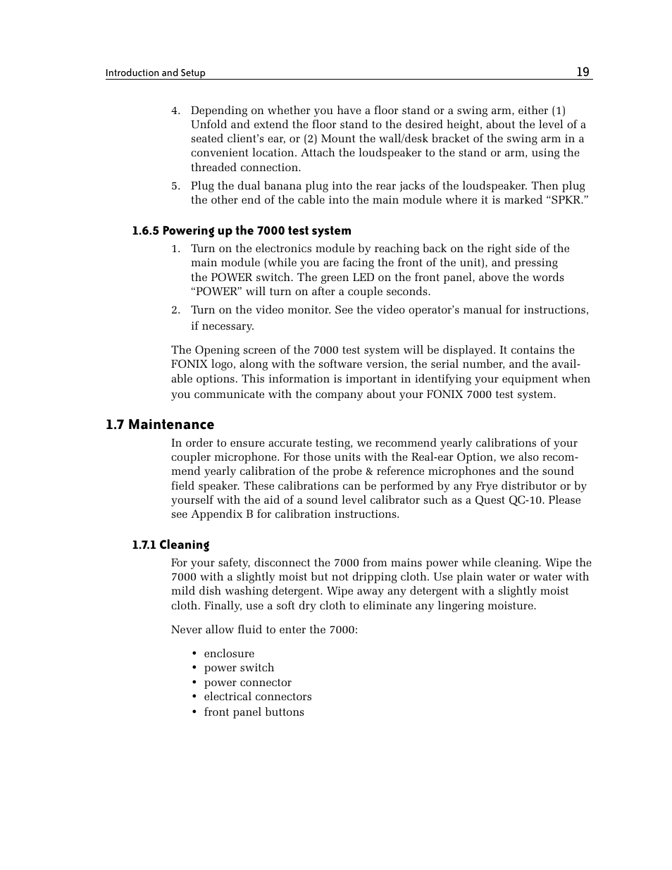 7 maintenance | Frye FONIX 7000 User Manual | Page 27 / 216