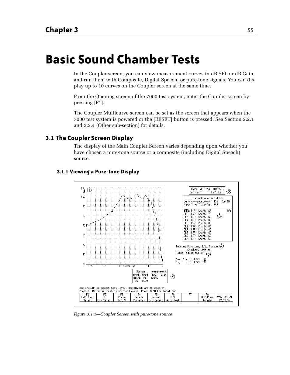 Basic sound chamber tests, Chapter 3 | Frye FONIX 7000 User Manual | Page 63 / 216