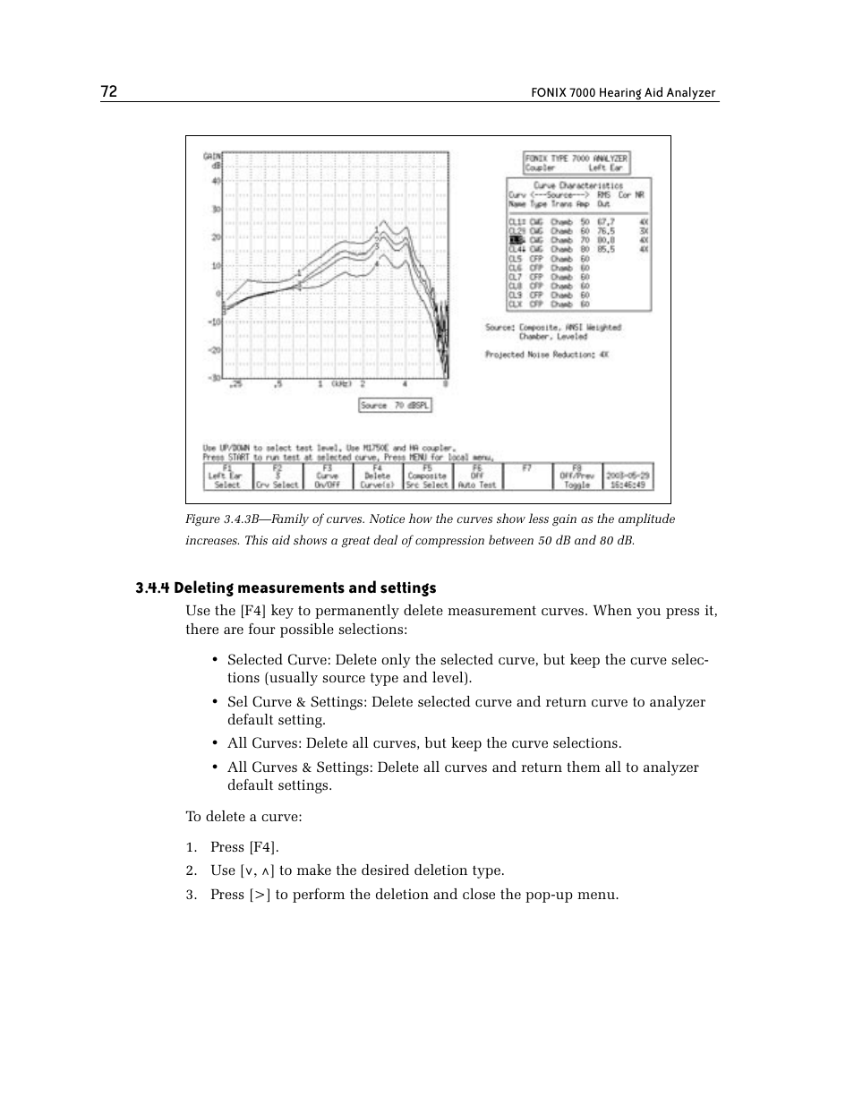 4 deleting measurements and settings | Frye FONIX 7000 User Manual | Page 80 / 216