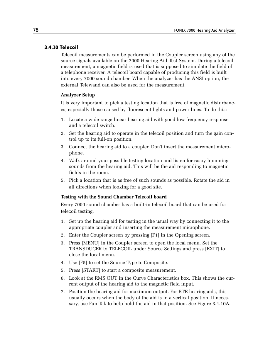 10 telecoil | Frye FONIX 7000 User Manual | Page 86 / 216