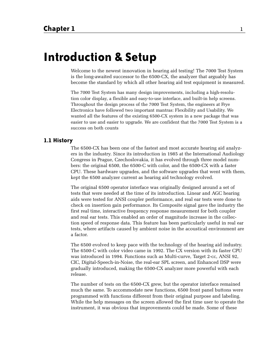 Introduction & setup, Chapter 1 | Frye FONIX 7000 User Manual | Page 9 / 216