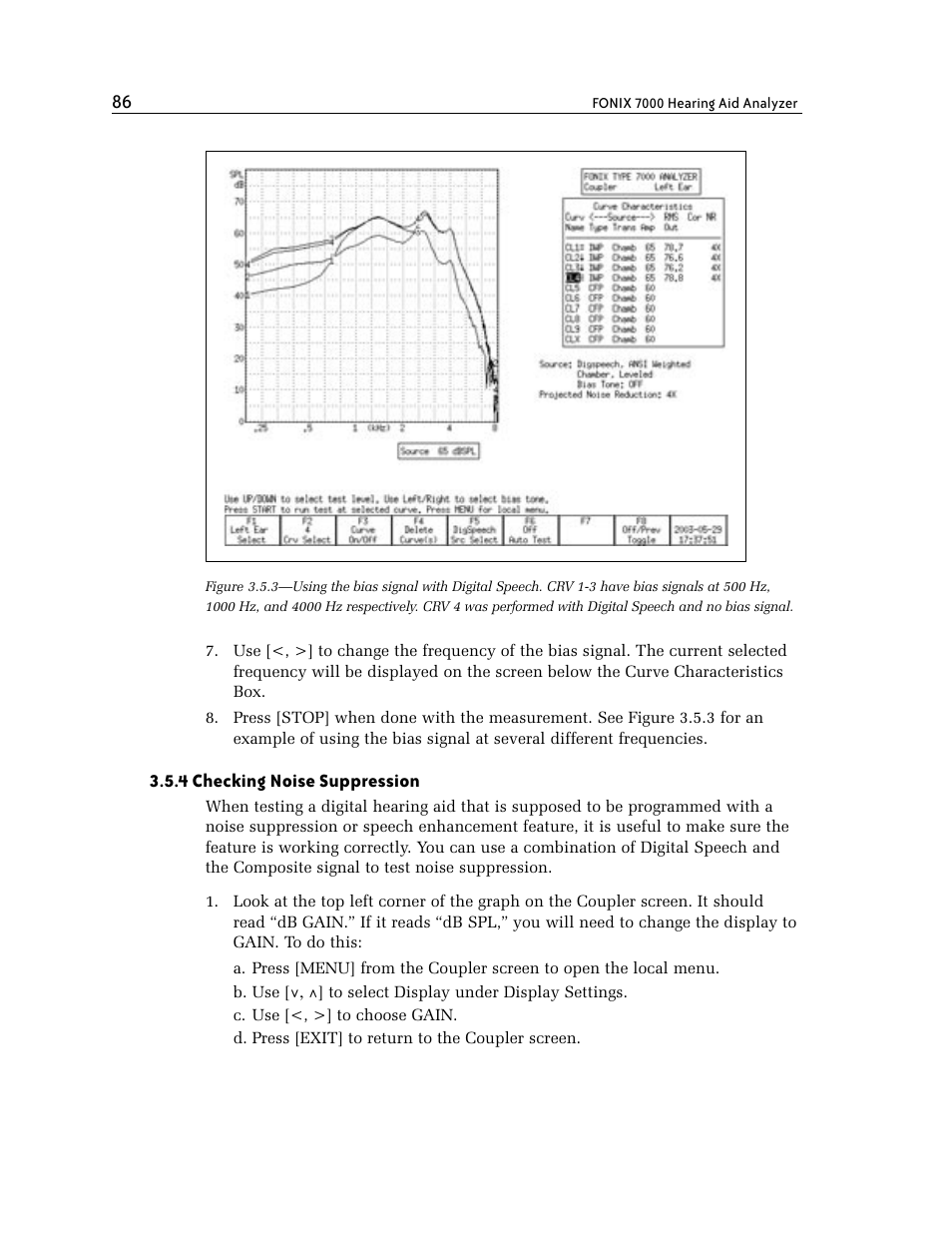 4 checking noise suppression | Frye FONIX 7000 User Manual | Page 94 / 216