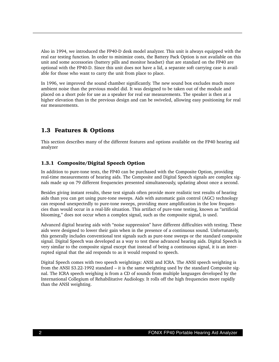 3 features & options | Frye FONIX FP40D User Manual | Page 10 / 164
