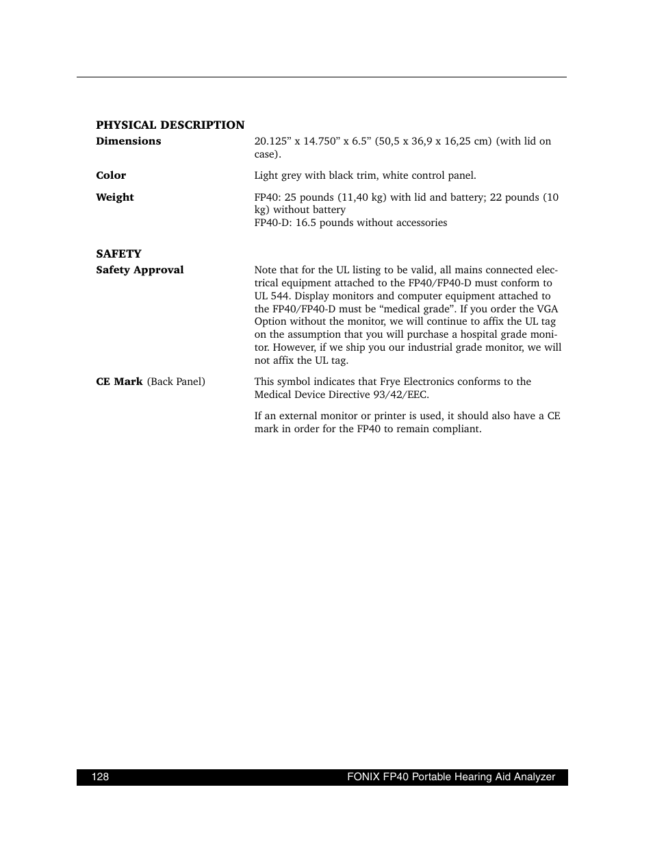 Frye FONIX FP40D User Manual | Page 136 / 164