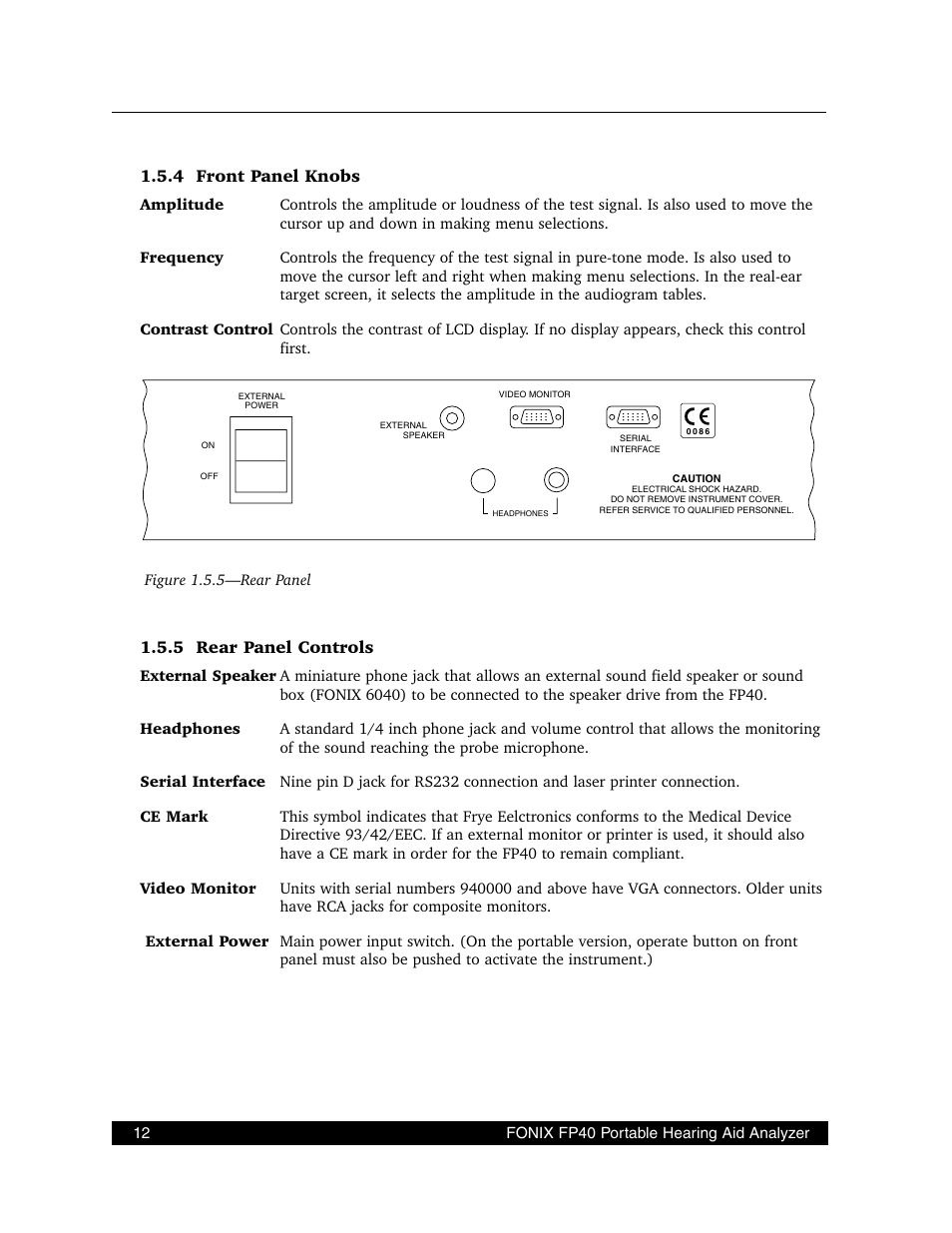 4 front panel knobs, 5 rear panel controls | Frye FONIX FP40D User Manual | Page 20 / 164