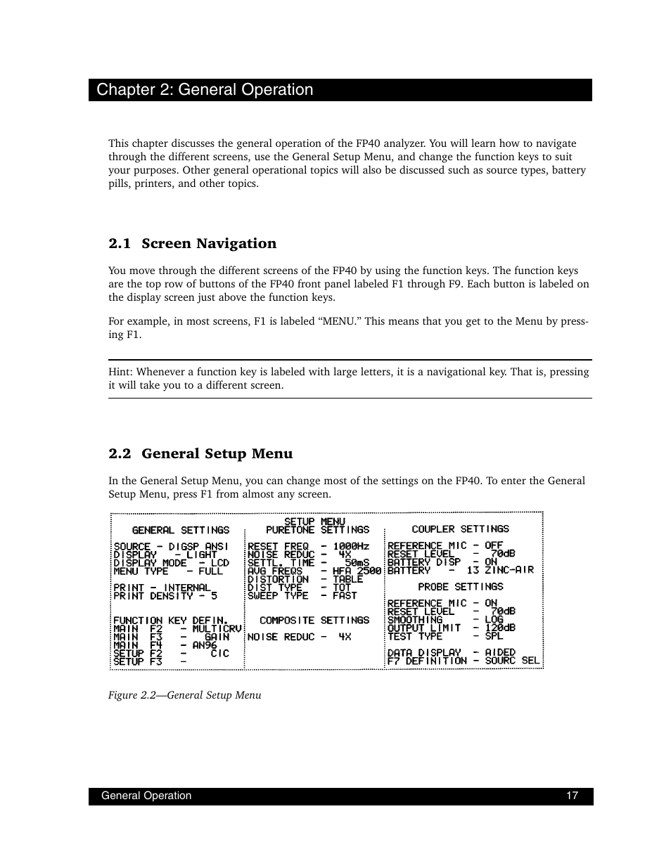 Chapter 2: general operation | Frye FONIX FP40D User Manual | Page 25 / 164