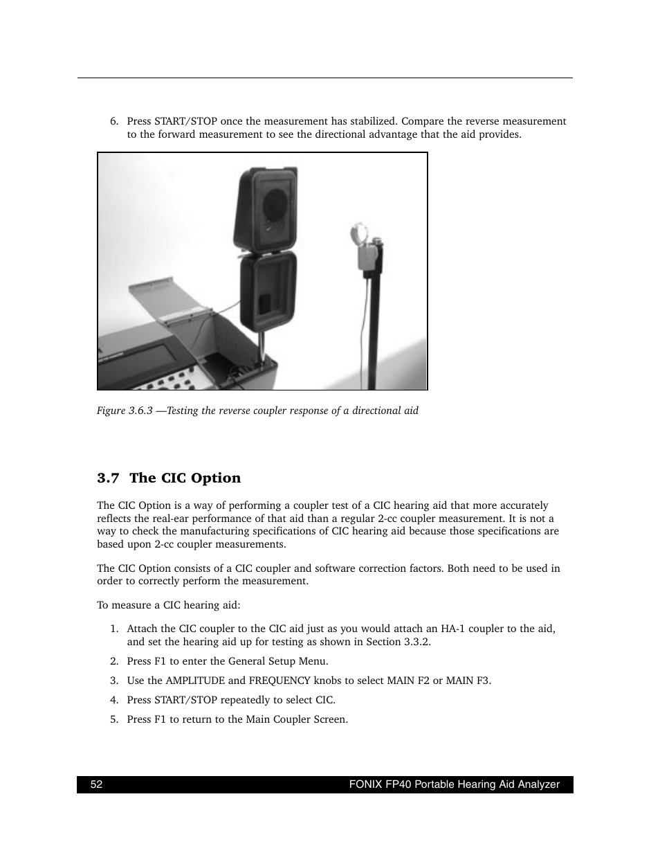 7 the cic option | Frye FONIX FP40D User Manual | Page 60 / 164