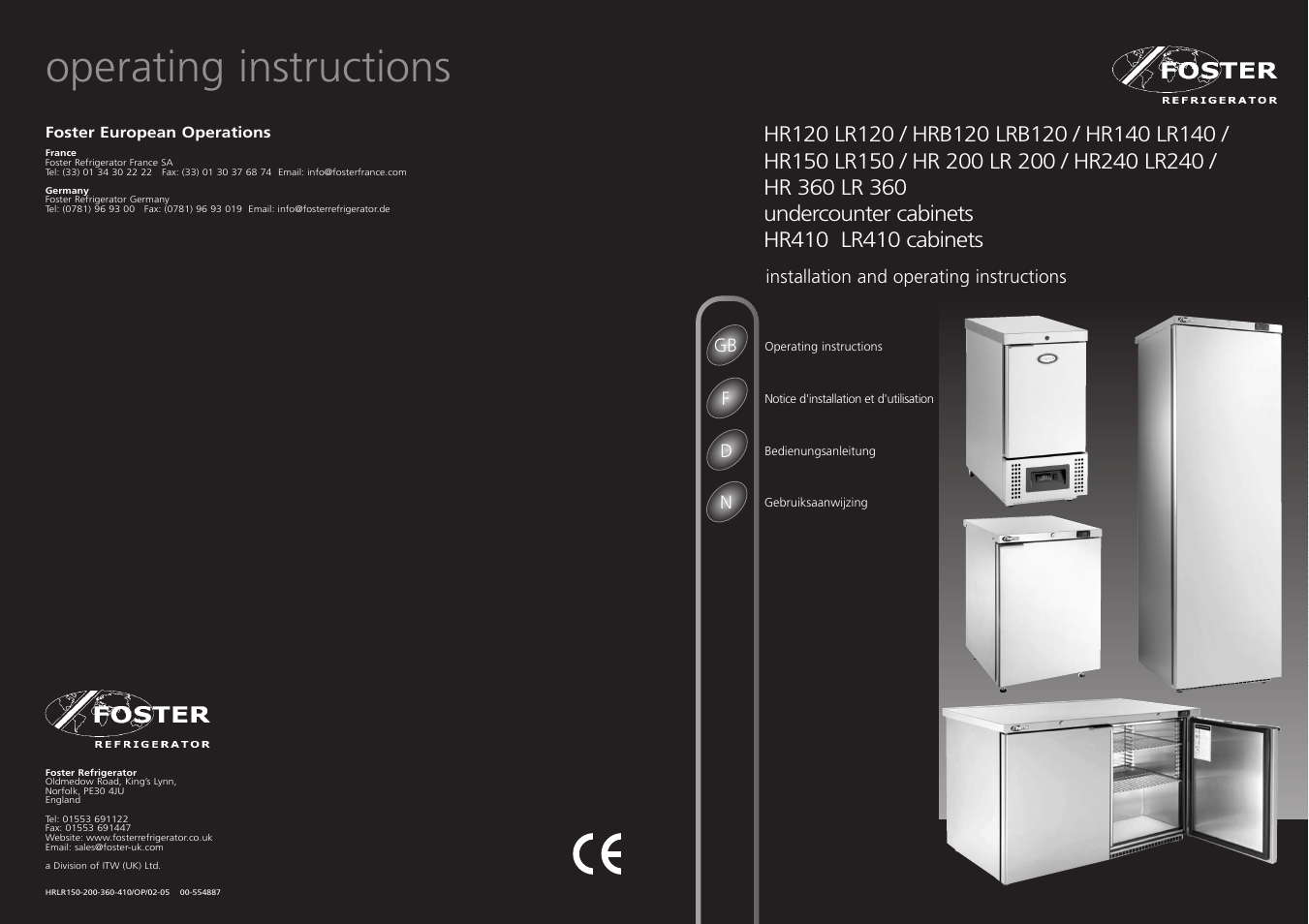 Foster HR140 LR140 User Manual | 4 pages