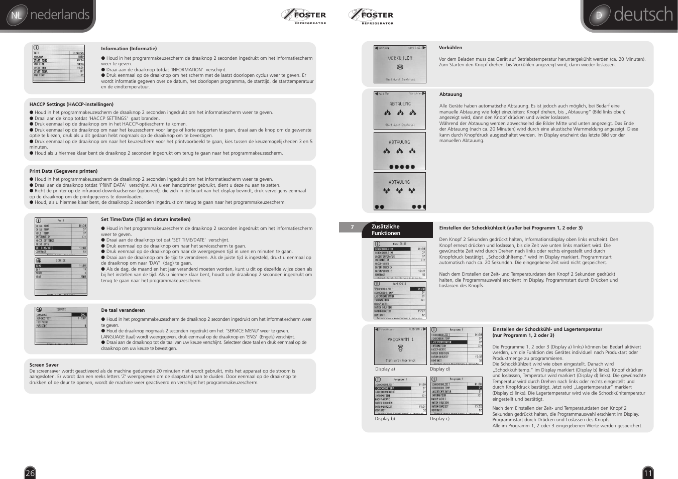 Deutsch, Nederlands | Foster RBC20 User Manual | Page 11 / 18