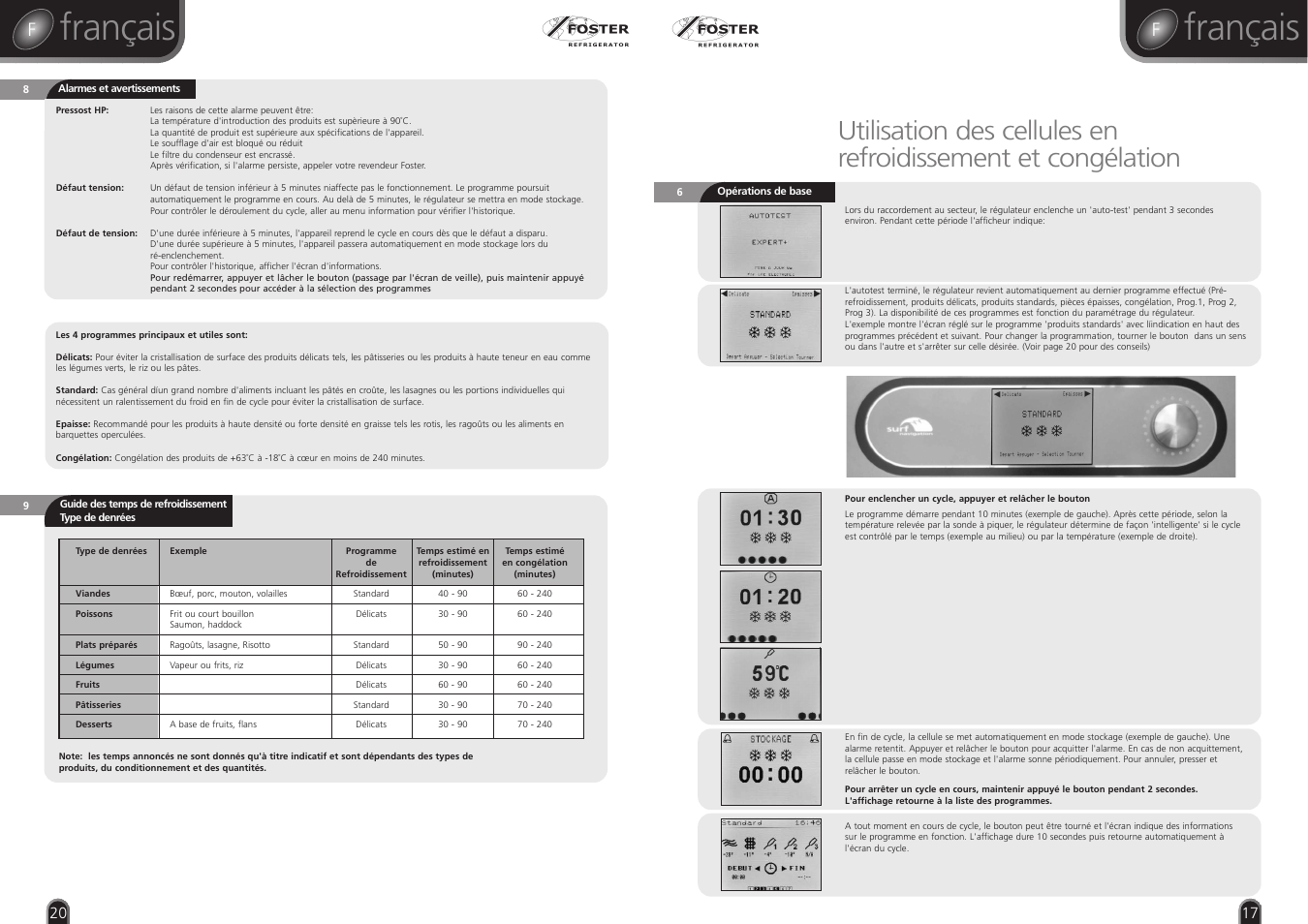 Français | Foster RBC20 User Manual | Page 17 / 18