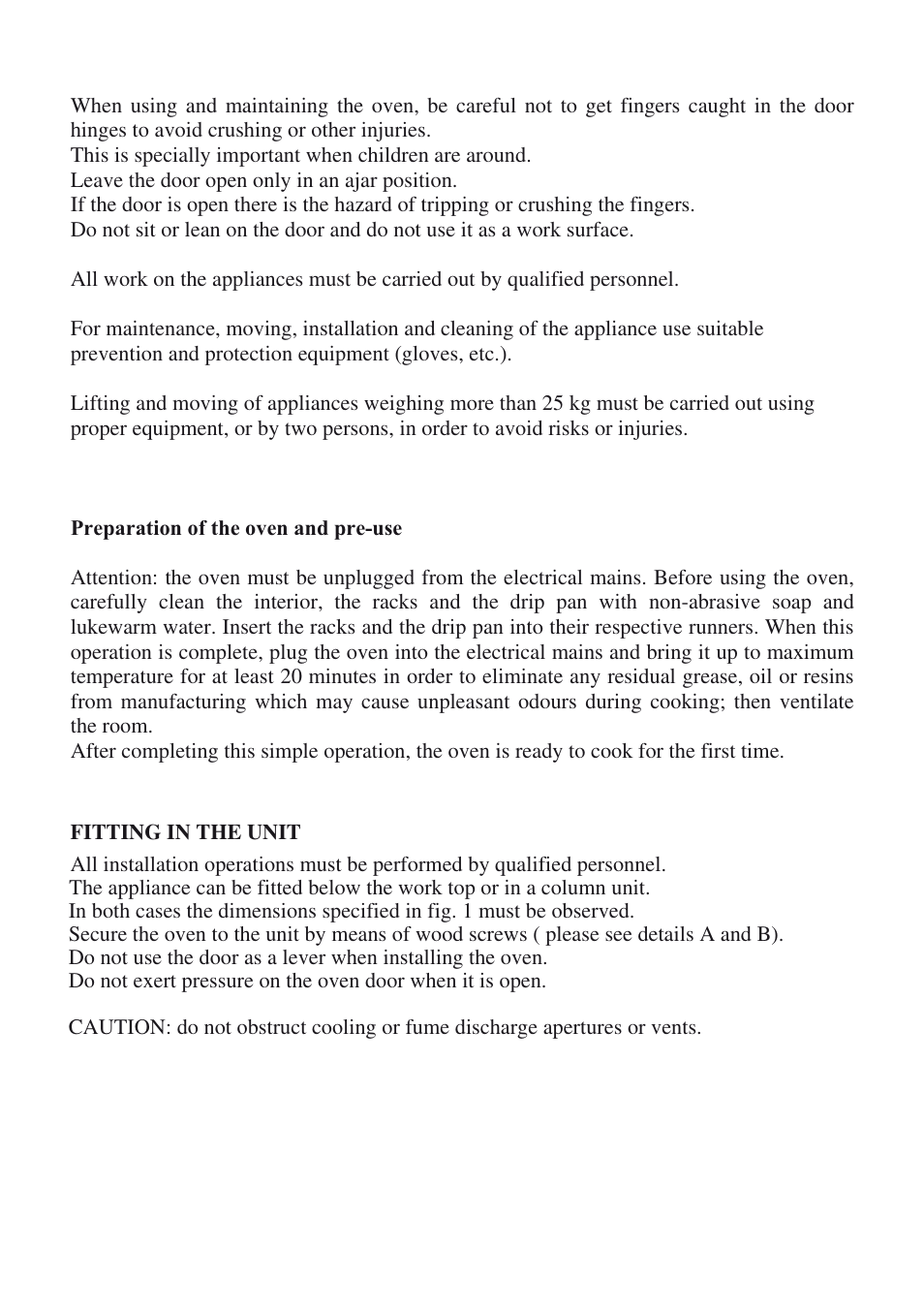 Foster Gas Oven KS 90 User Manual | Page 6 / 21