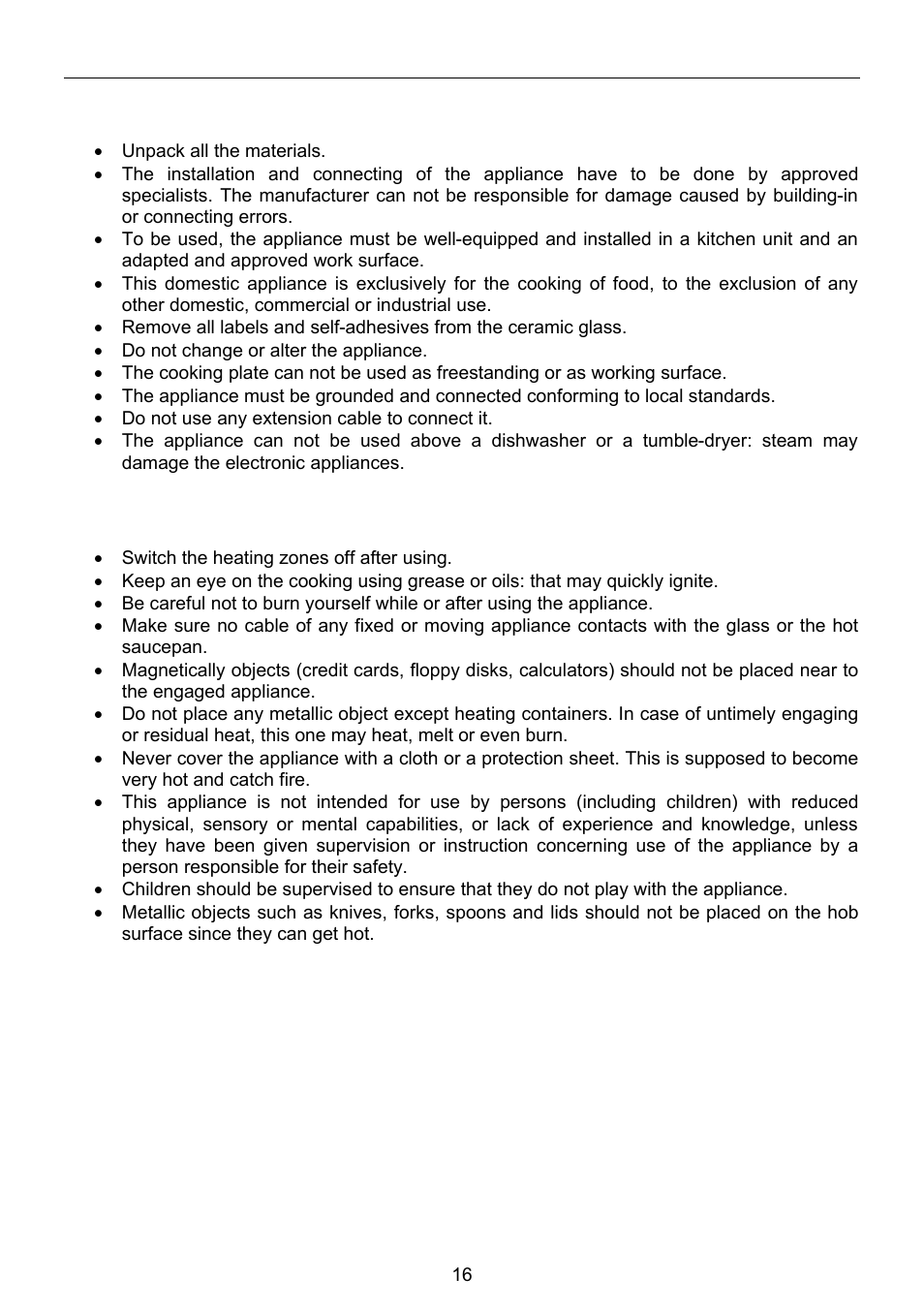 Safety | Foster Induction Hobs 7322 240 User Manual | Page 3 / 14