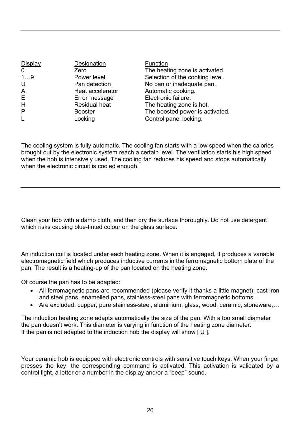Use of the appliance, Starting-up and appliance management | Foster live quality 7331 230 User Manual | Page 6 / 16