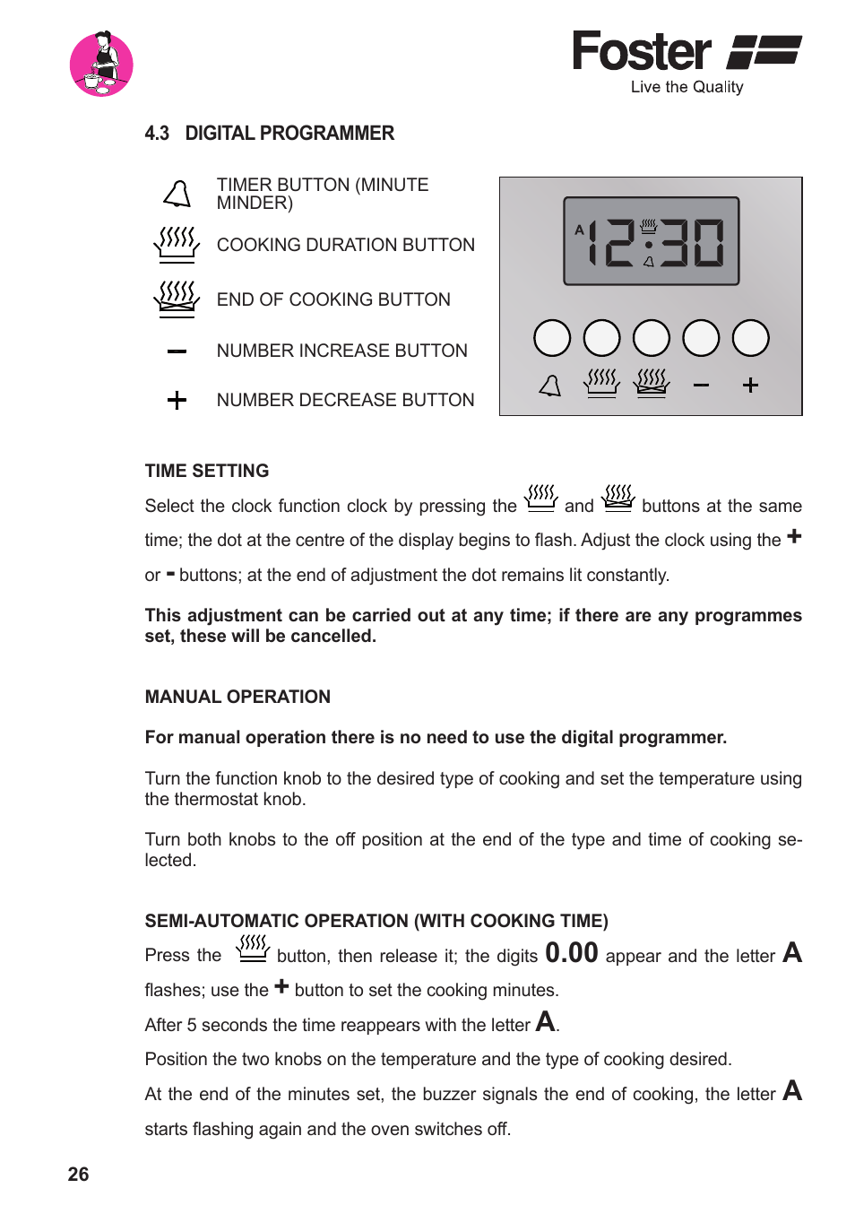 Foster BUILT-IN OVEN Compact 7170 052 User Manual | Page 8 / 18
