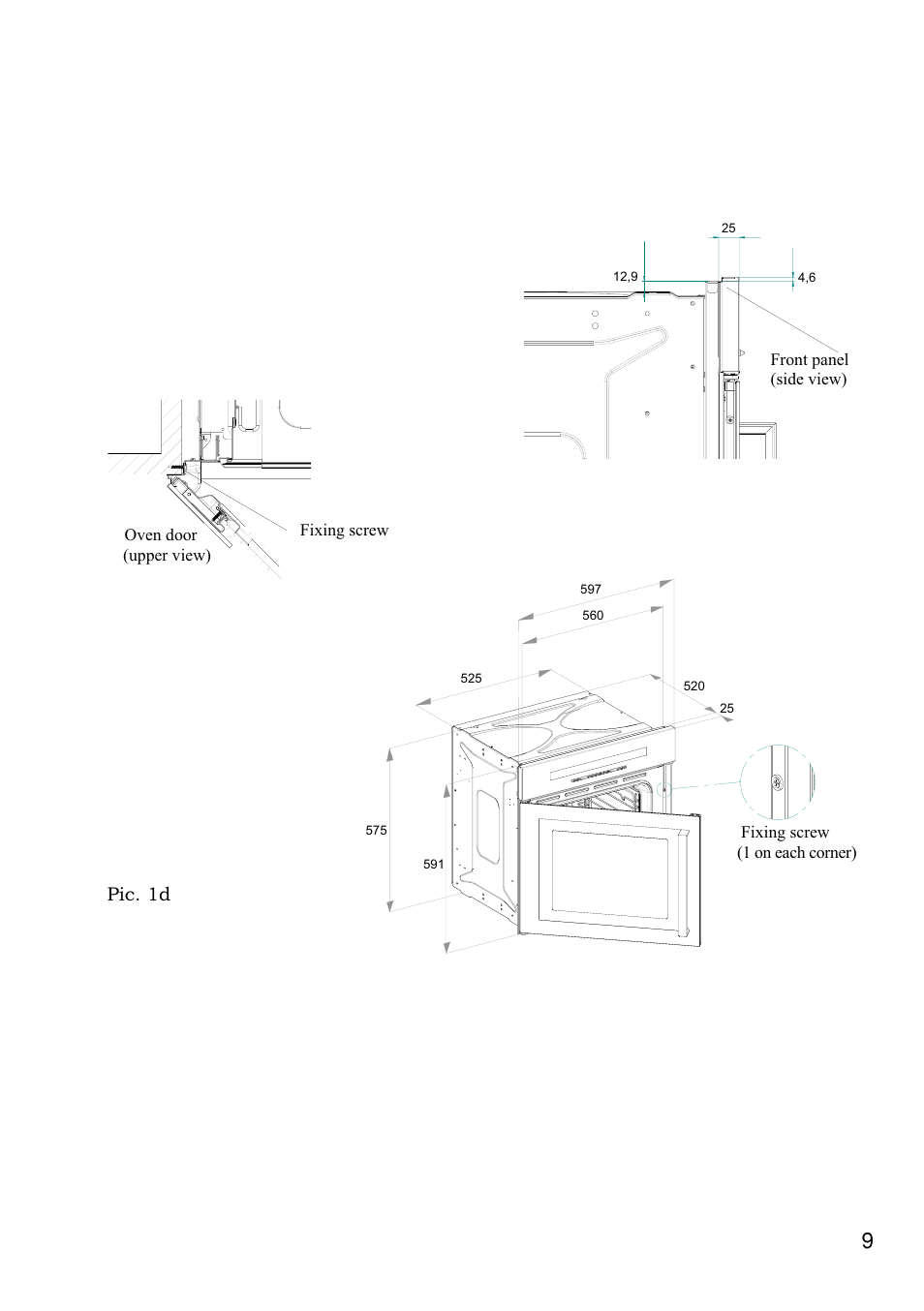 Pic. 1d | Foster Built-in-oven 7120 043 User Manual | Page 10 / 39