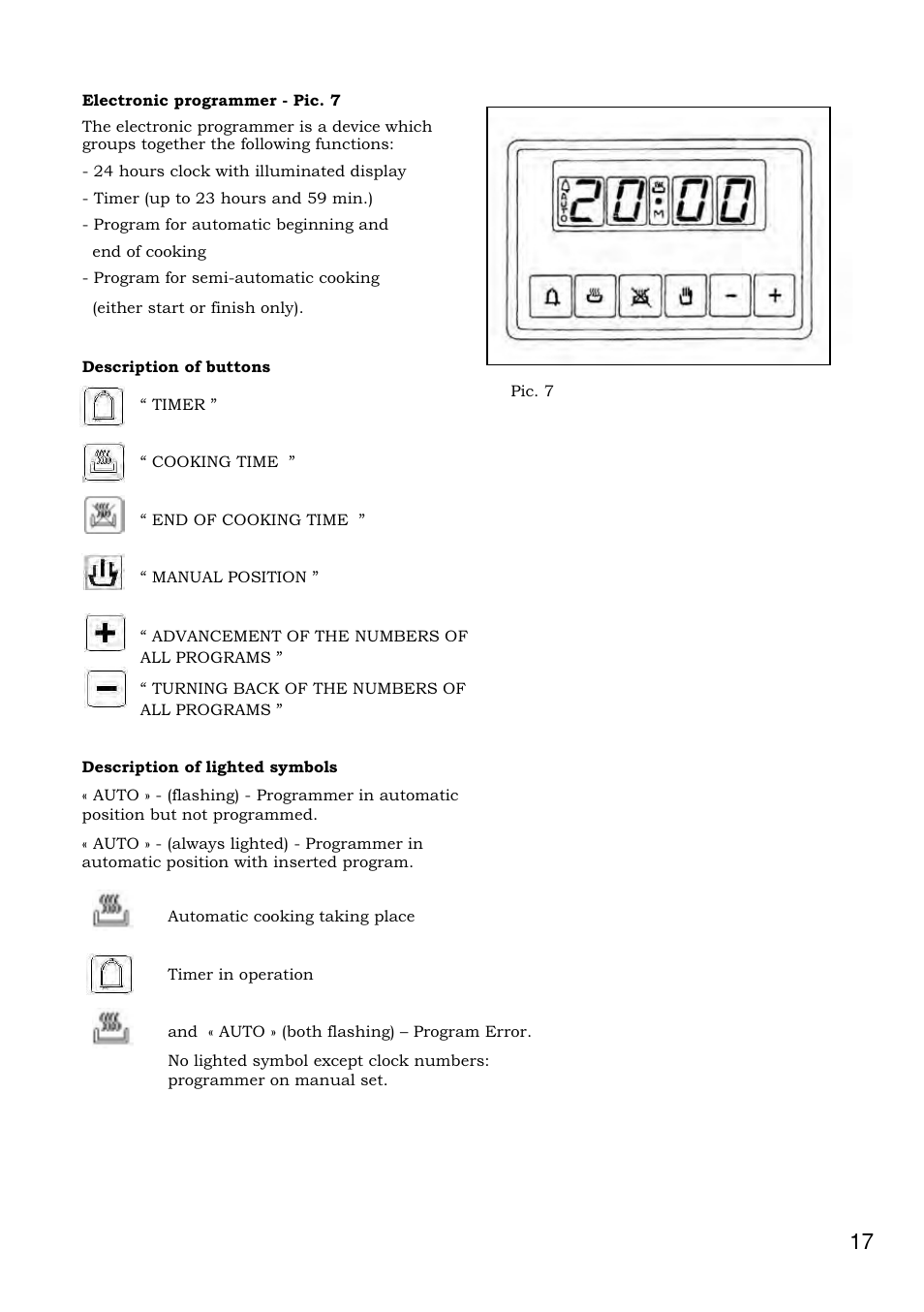 Foster Built-in-oven 7120 043 User Manual | Page 18 / 39