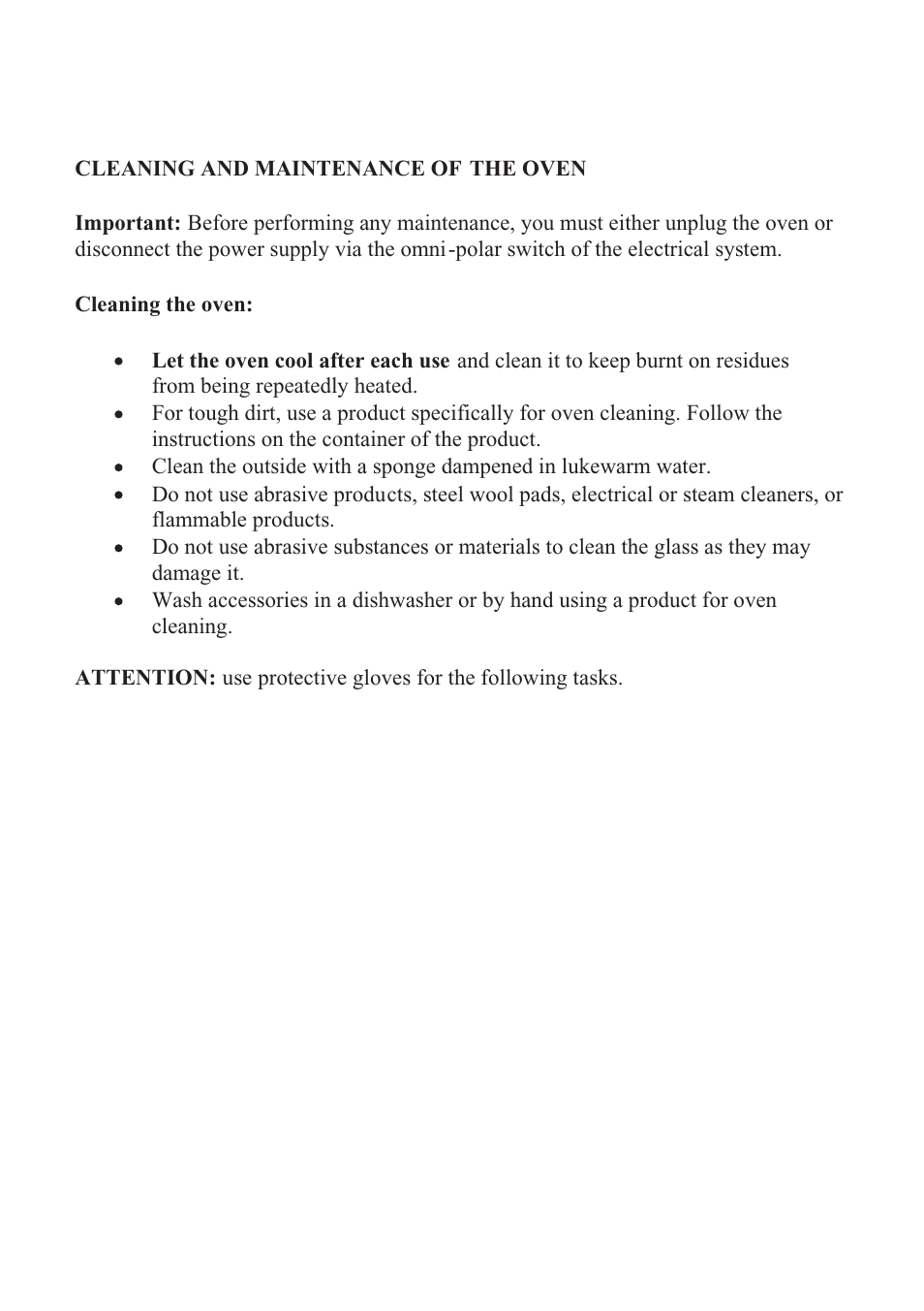 Foster Built-In Oven 7123040 User Manual | Page 16 / 18
