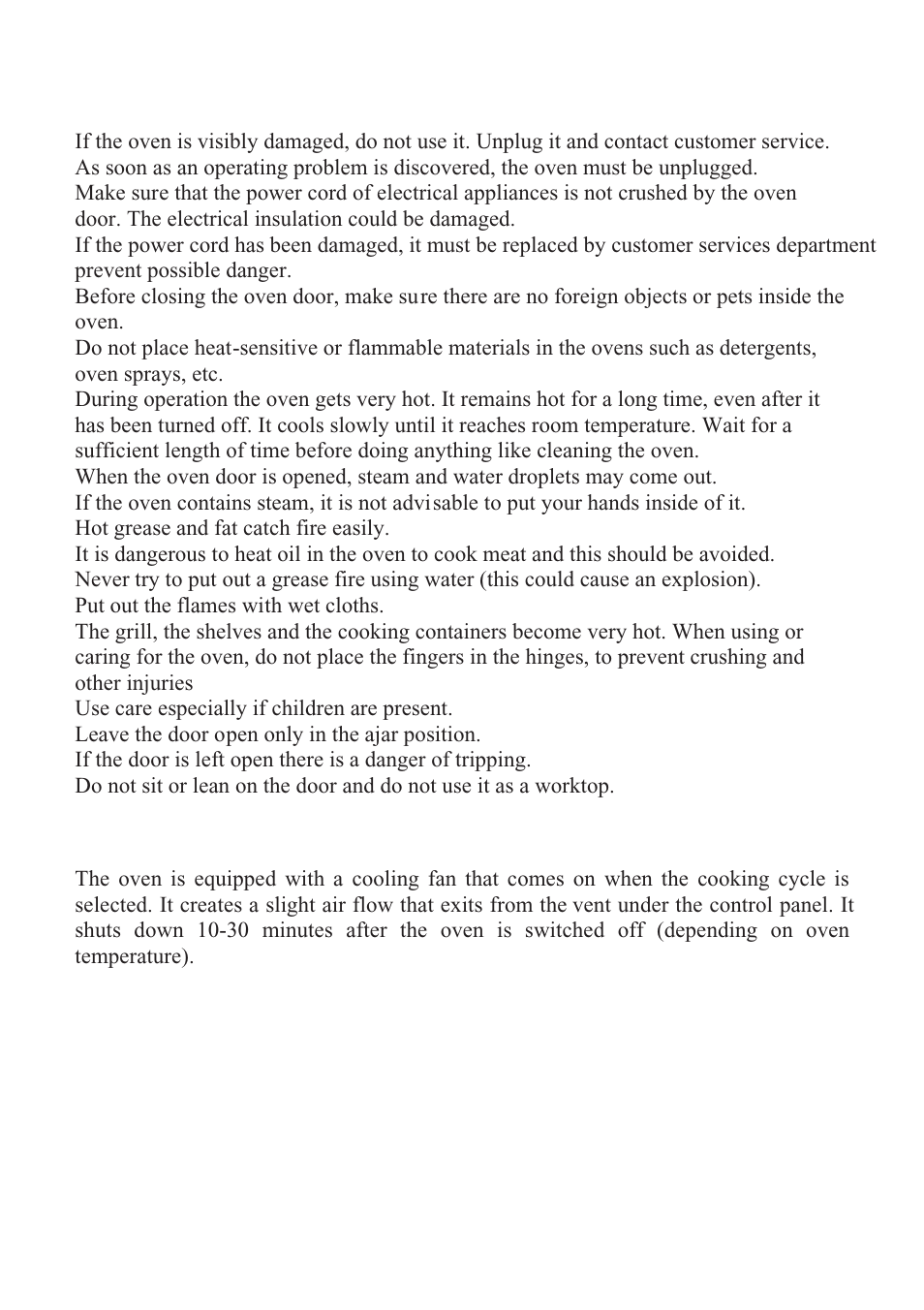 Foster Built-In Oven 7123040 User Manual | Page 6 / 18