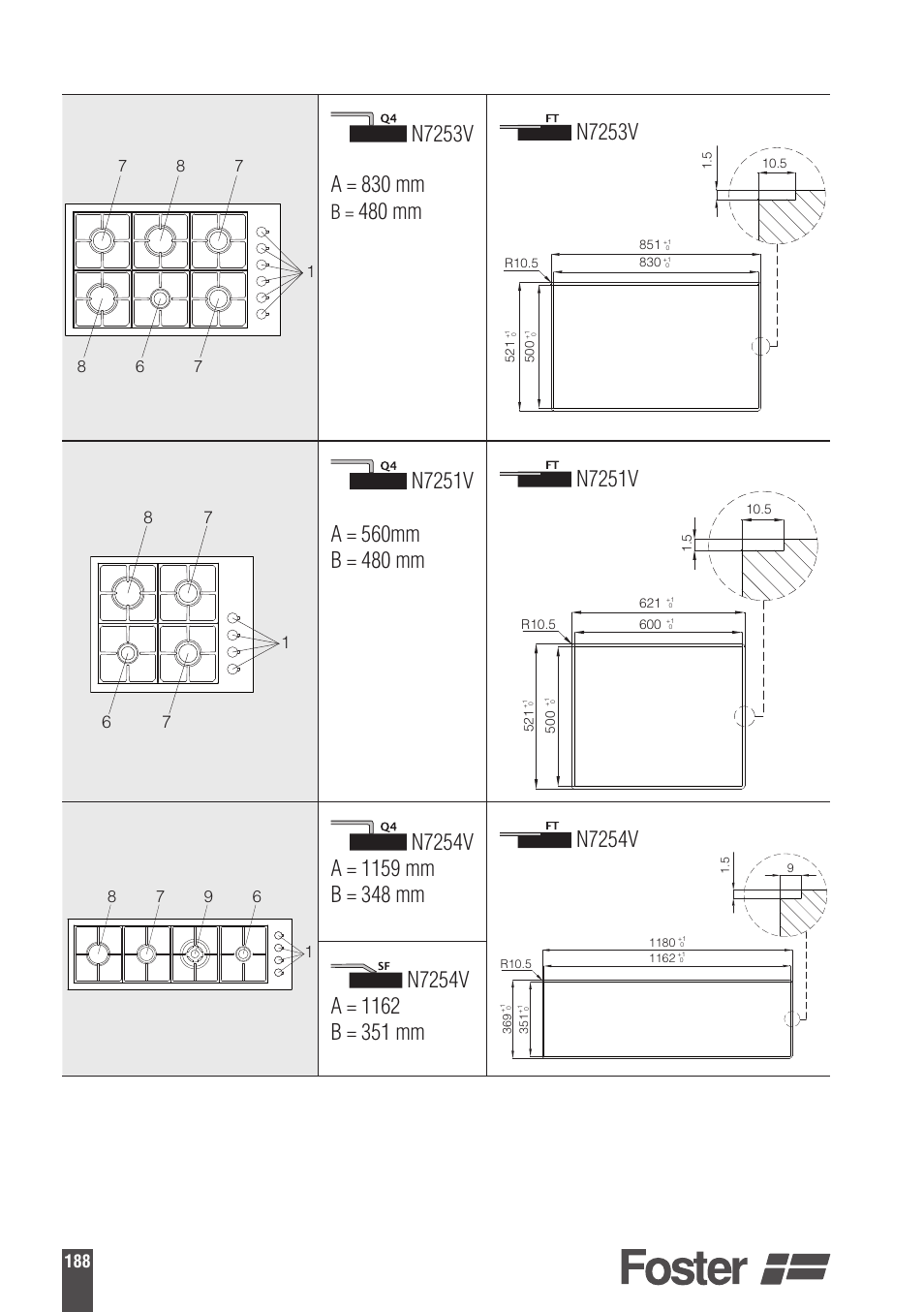 Foster Gas Cooker Hobs 9606801 User Manual | Page 22 / 35
