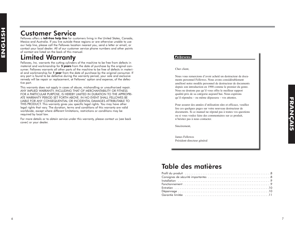 FELLOWES PS-8C User Manual | Page 5 / 10