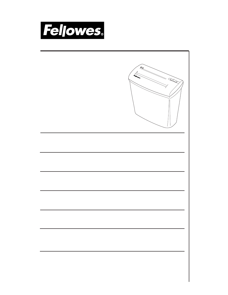 FELLOWES S40C User Manual | 3 pages