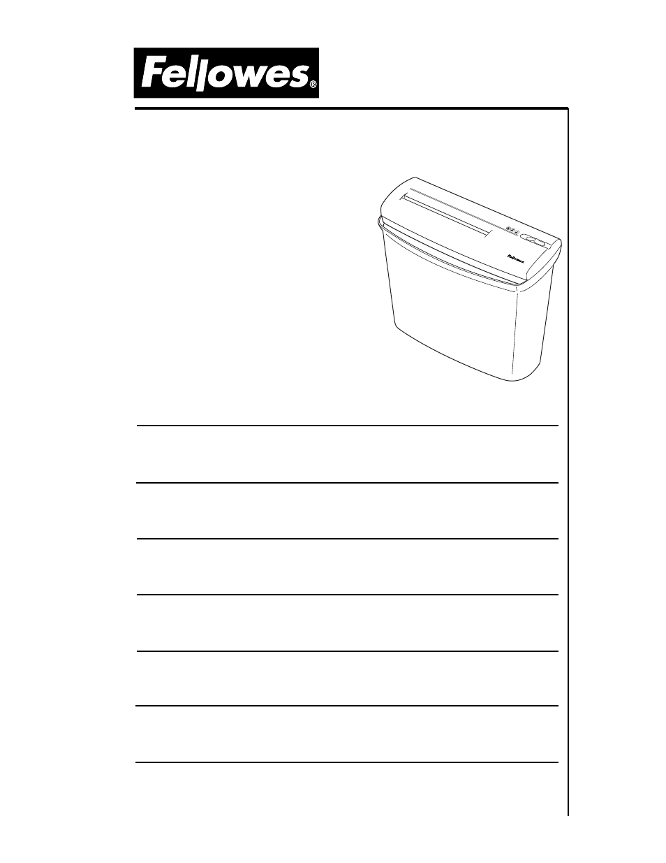 FELLOWES S70 P700 User Manual | 3 pages