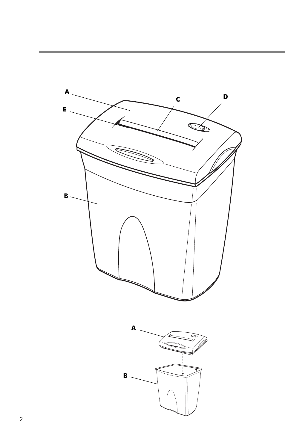 Ab c d e | FELLOWES T440C User Manual | Page 2 / 8