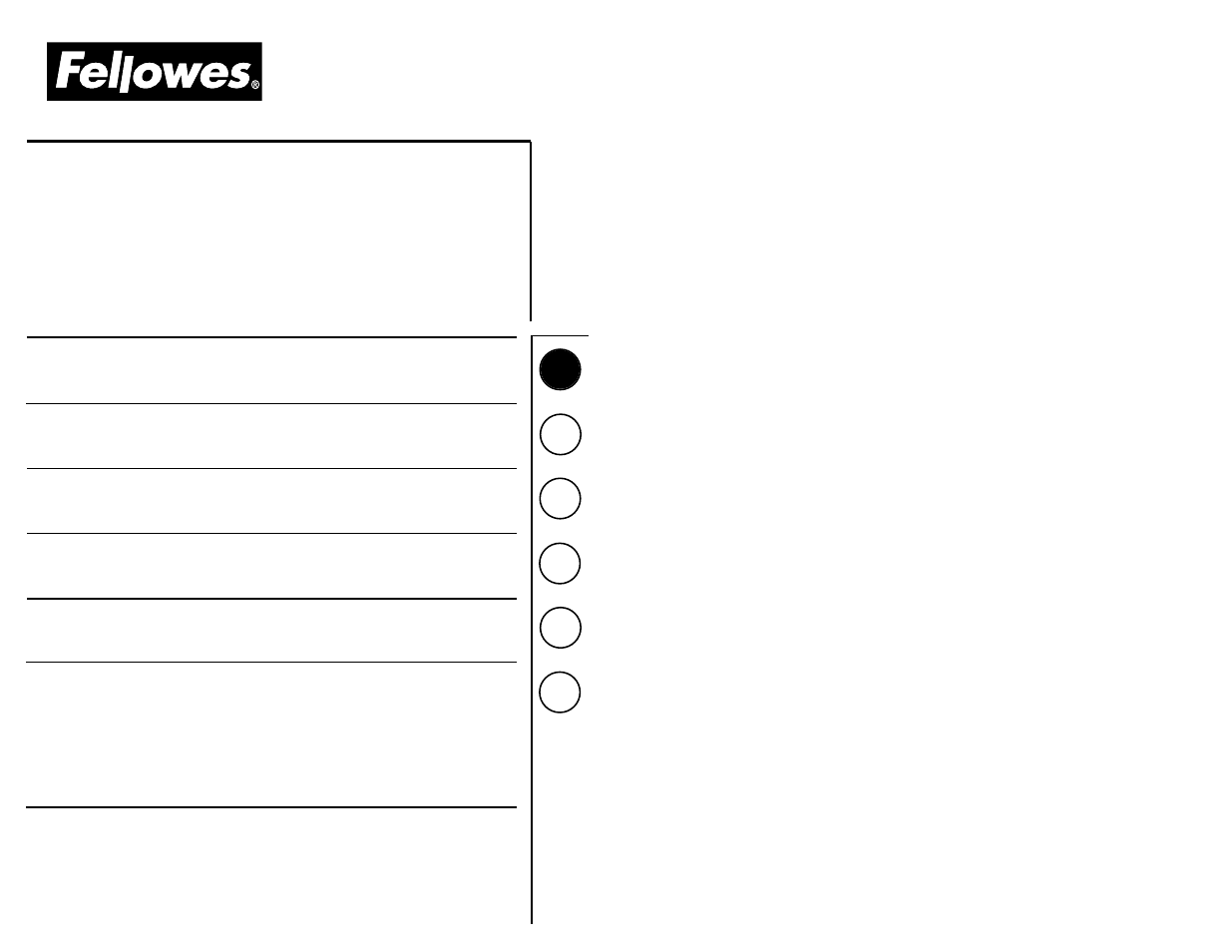 FELLOWES PS75 User Manual | 6 pages