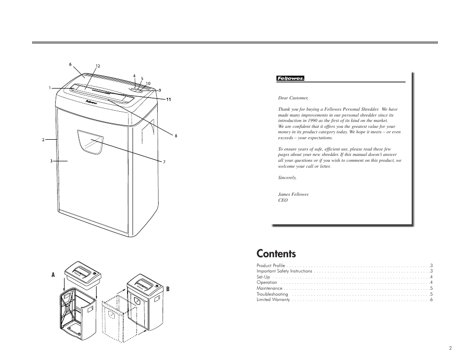 FELLOWES DM10C User Manual | Page 2 / 4