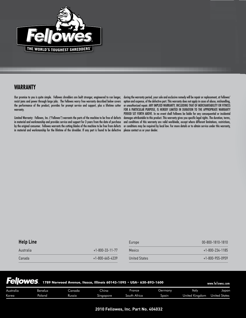 FELLOWES SB-125Ci User Manual | 4 pages