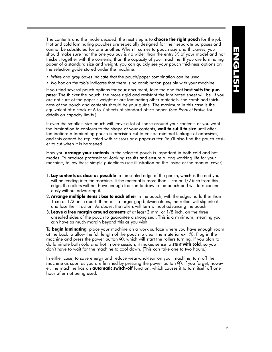 FELLOWES EXL 125-2 User Manual | Page 7 / 11