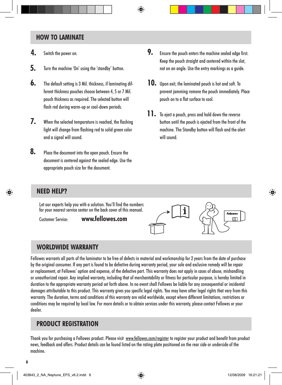FELLOWES NEPTUNE 125 User Manual | Page 6 / 8