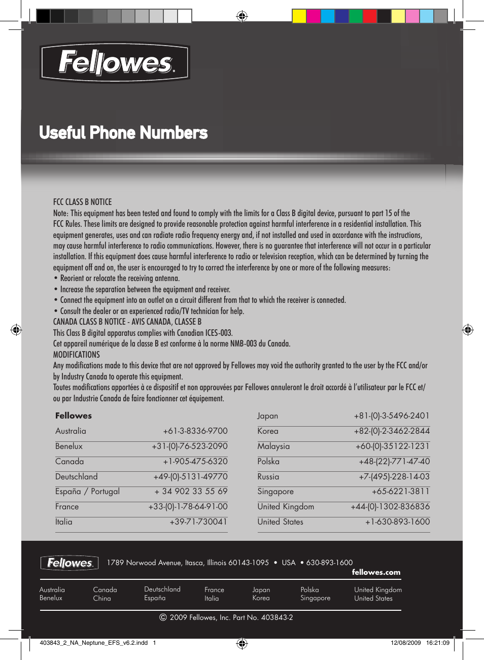 Office laminator, Neptune 125 | FELLOWES NEPTUNE 125 User Manual | Page 8 / 8