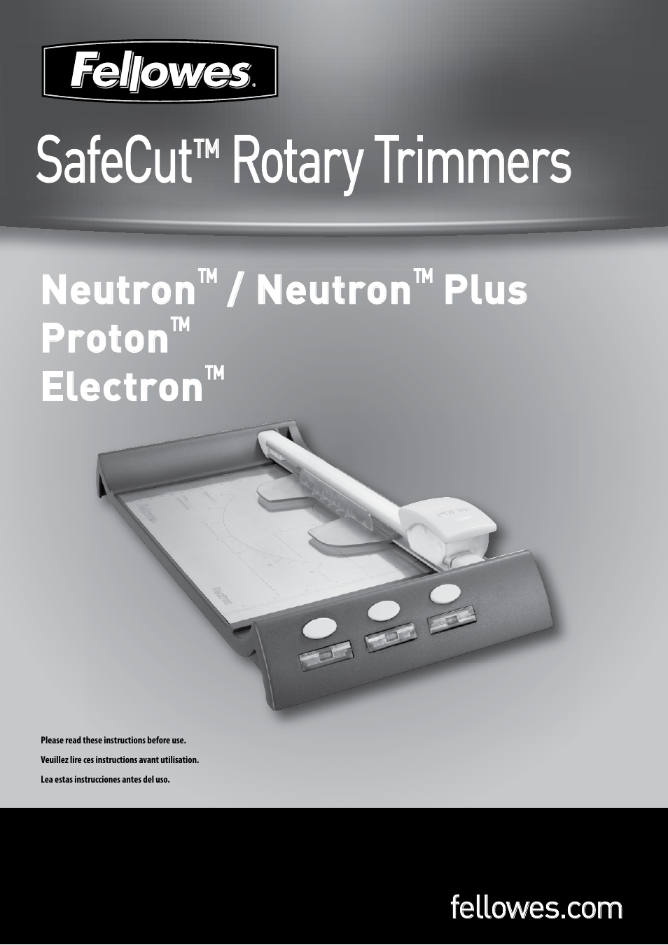 FELLOWES SafeCut Neutron Plus User Manual | 5 pages