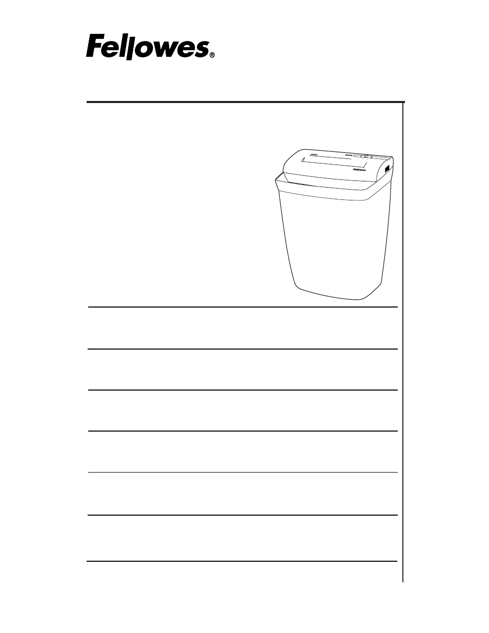 FELLOWES S60C User Manual | 5 pages