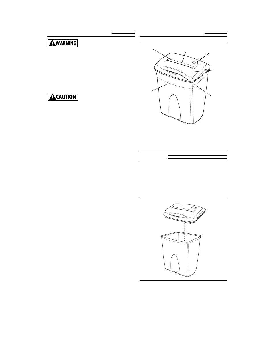 Important safeguards, Parts of the shredder assembly | FELLOWES S70-2 User Manual | Page 3 / 6