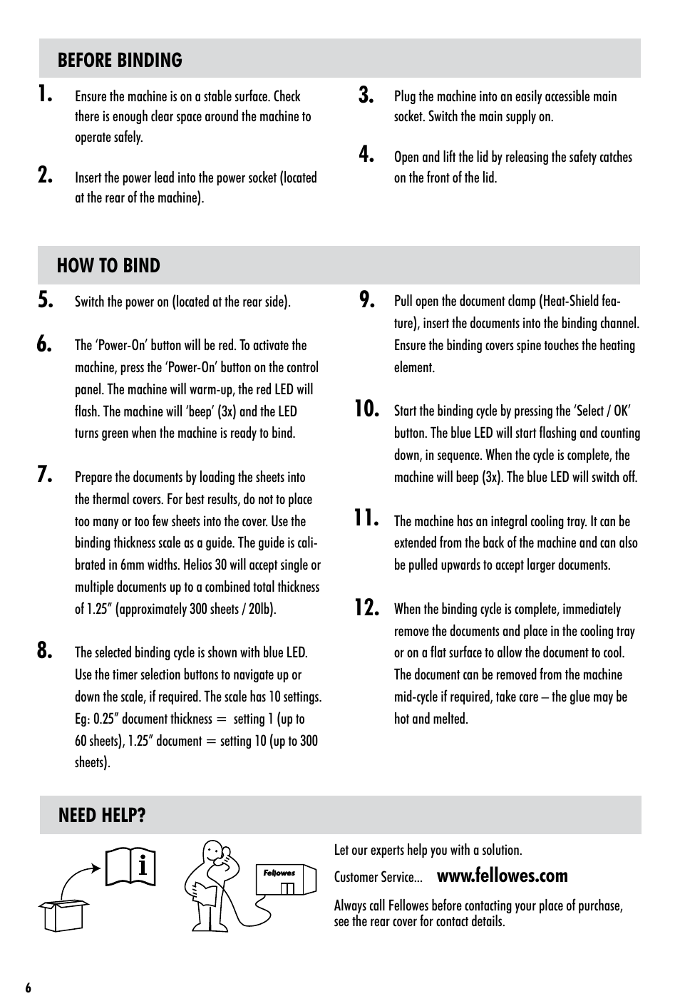 FELLOWES Helios 30TM User Manual | Page 6 / 8